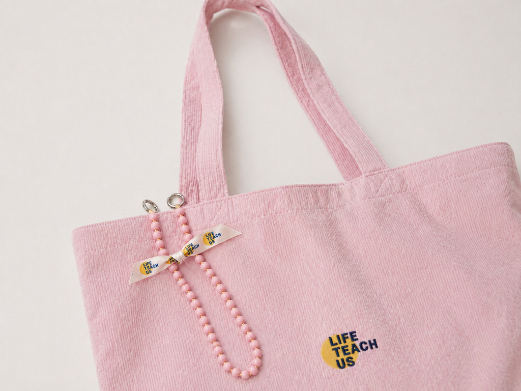 Große Cordtasche rosa
